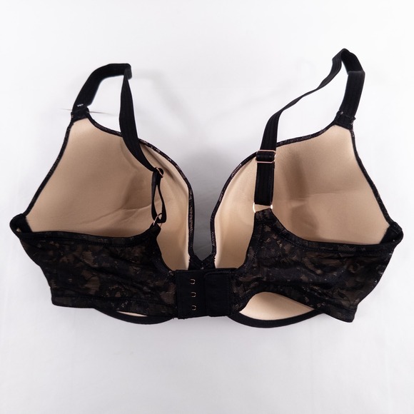 Le Mystere Bra 38DDD Black Lace Perfection T Shirt Bra Padded Memory Foam New - Picture 6 of 8